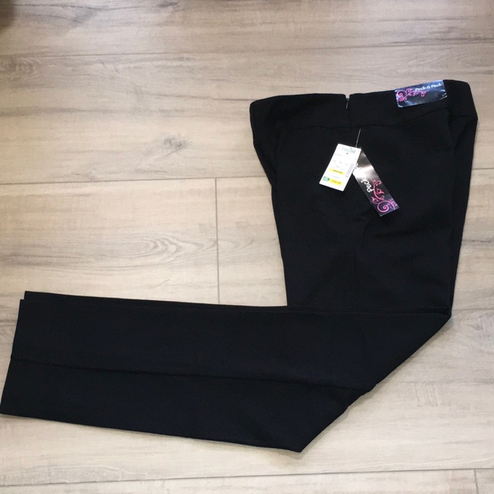 Peck & Peck Black Tailored Straight-Leg Trousers